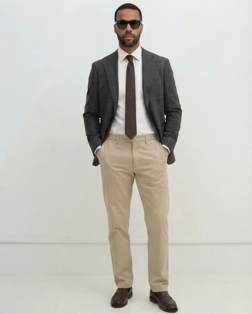 Charcoal Windowpane sportsjakke