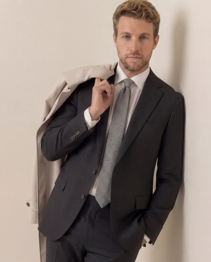 Mørkegråt jakkesæt