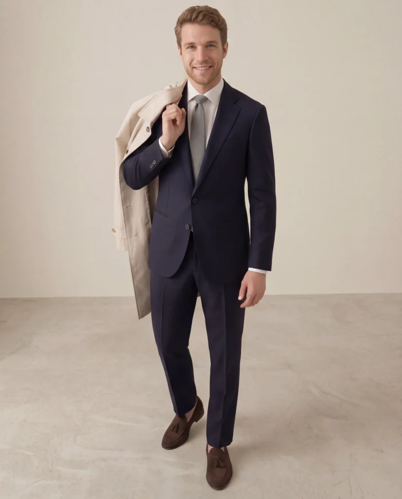 Navy 2-delt jakkesæt