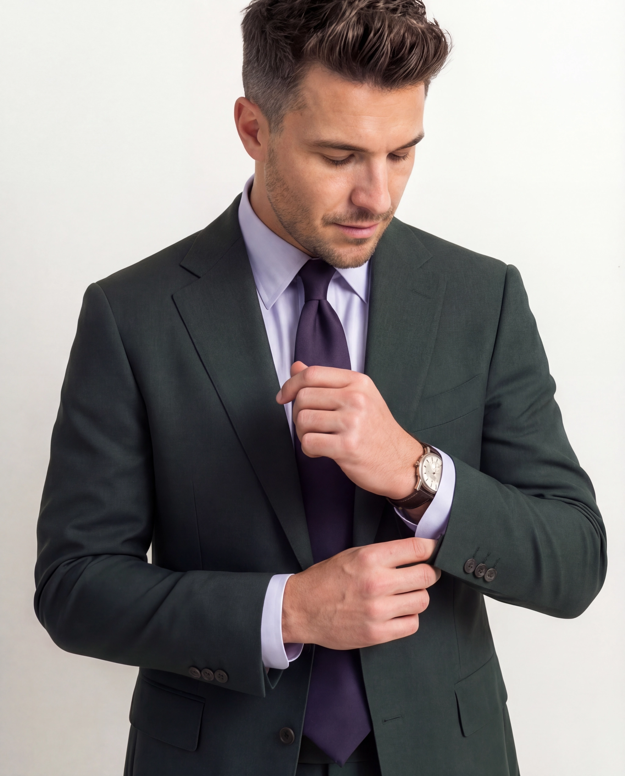 Grønt 2-delt jakkesæt