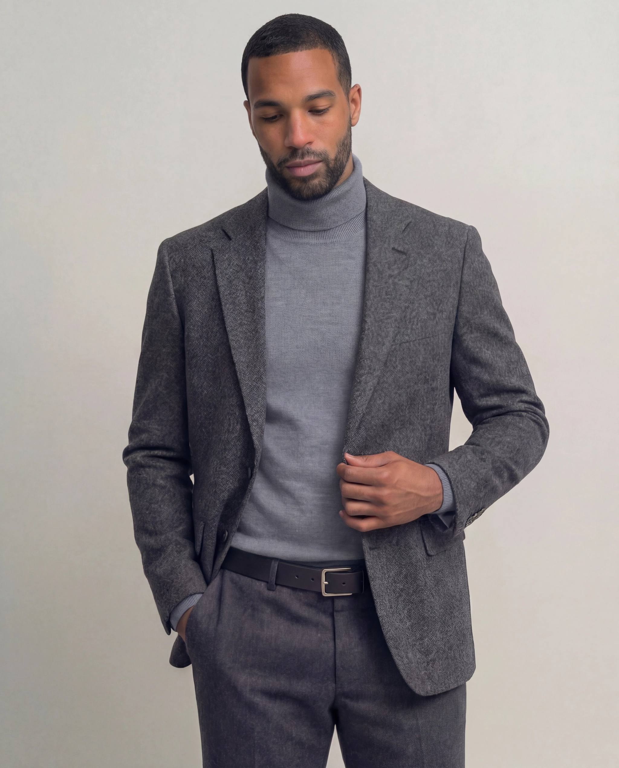 Grå rullekrave | merinould