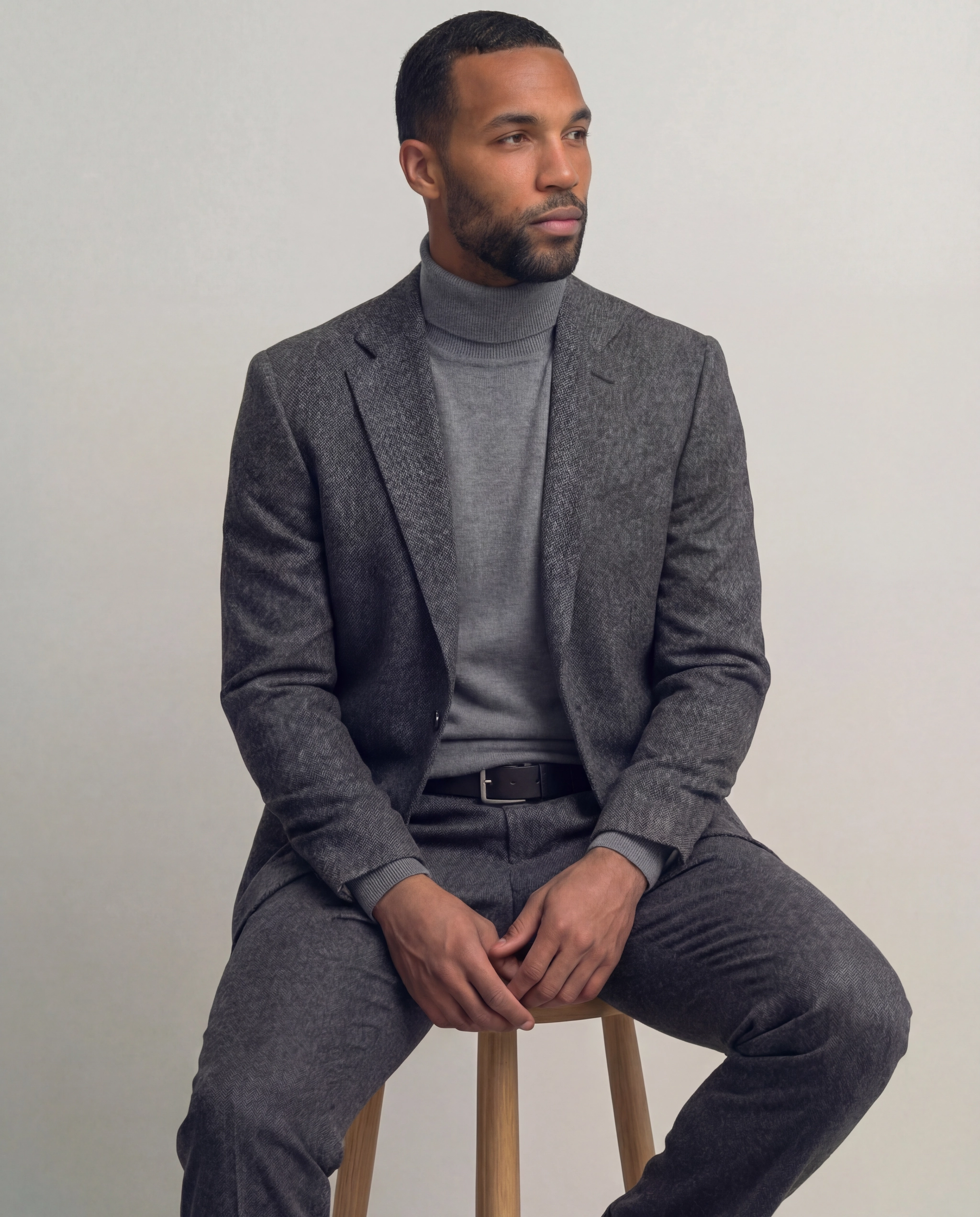 Grå rullekrave | merinould