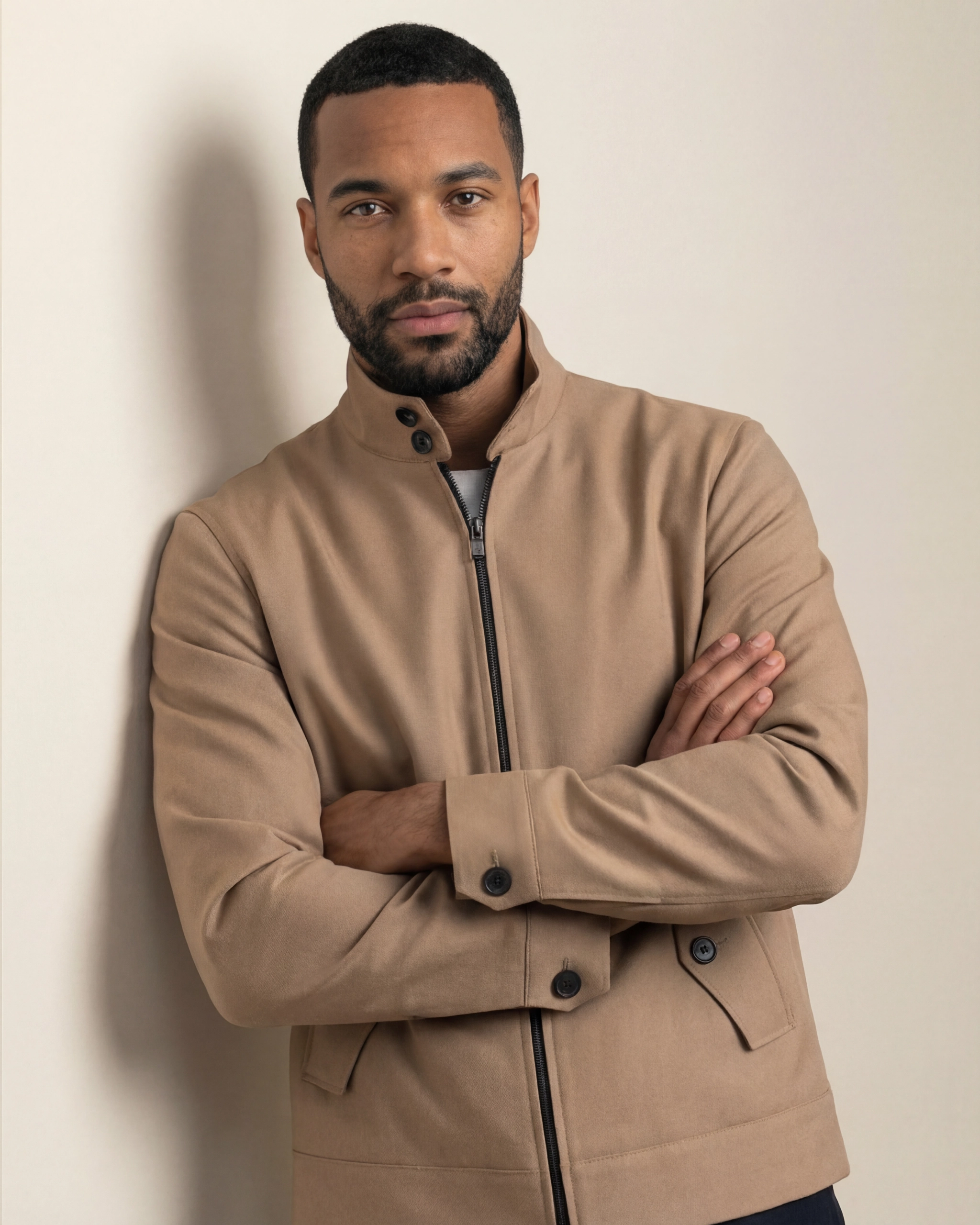 Beige Harrington Jacket