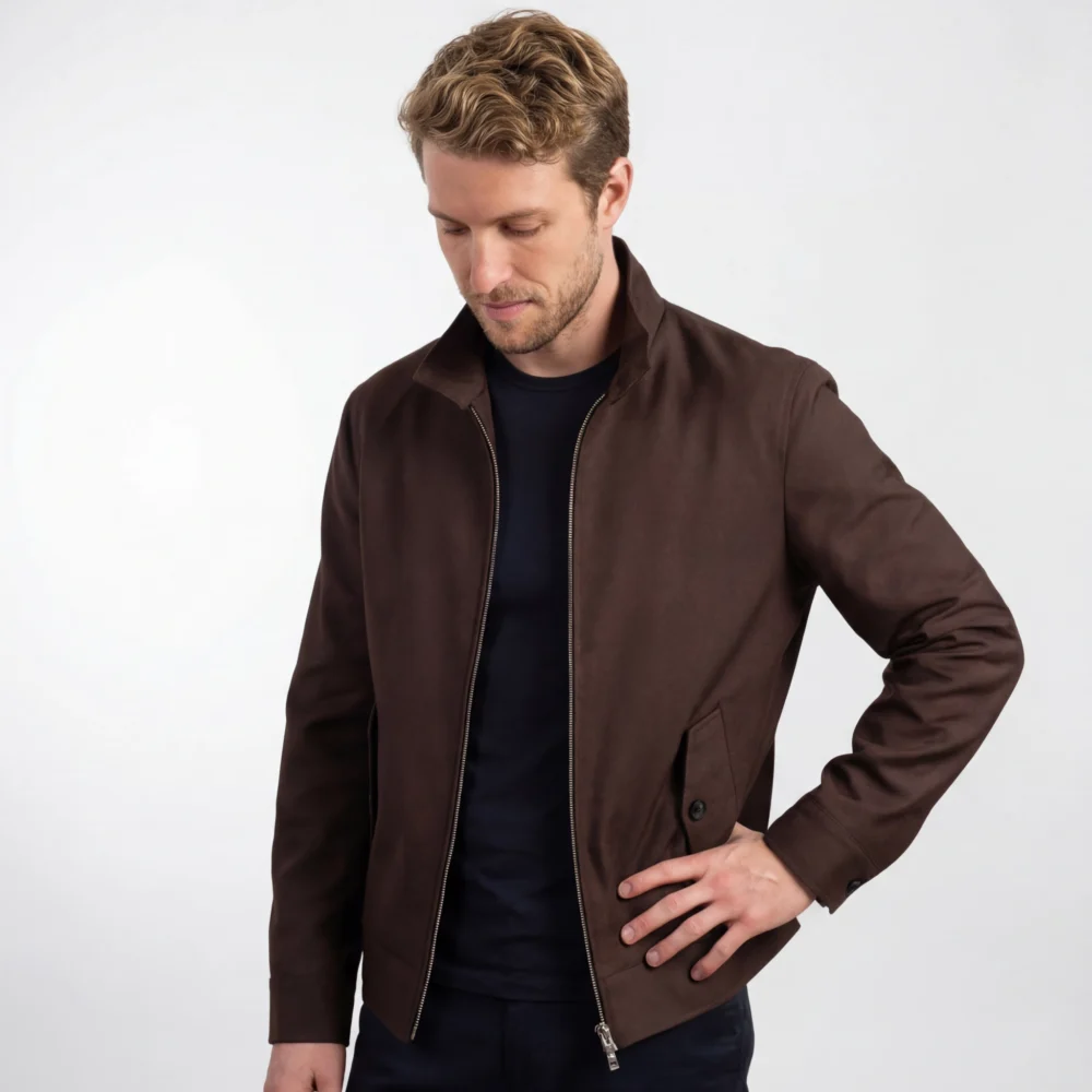 Brun Harrington-jakke