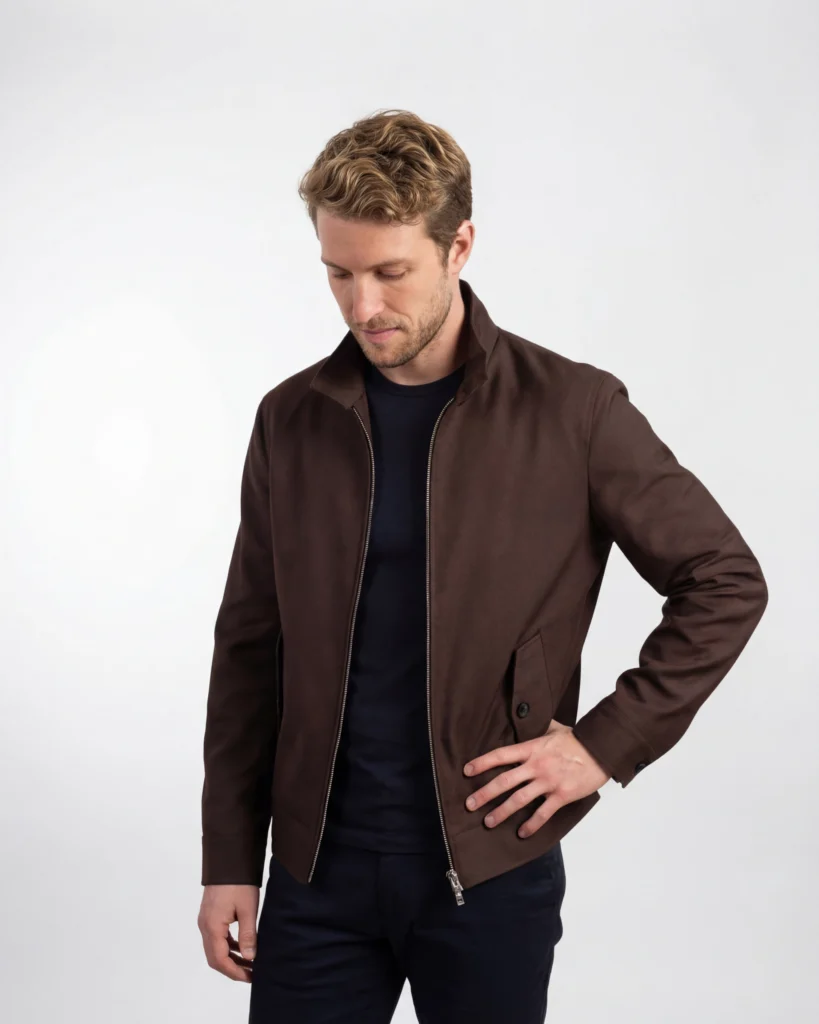 Brun Harrington-jakke