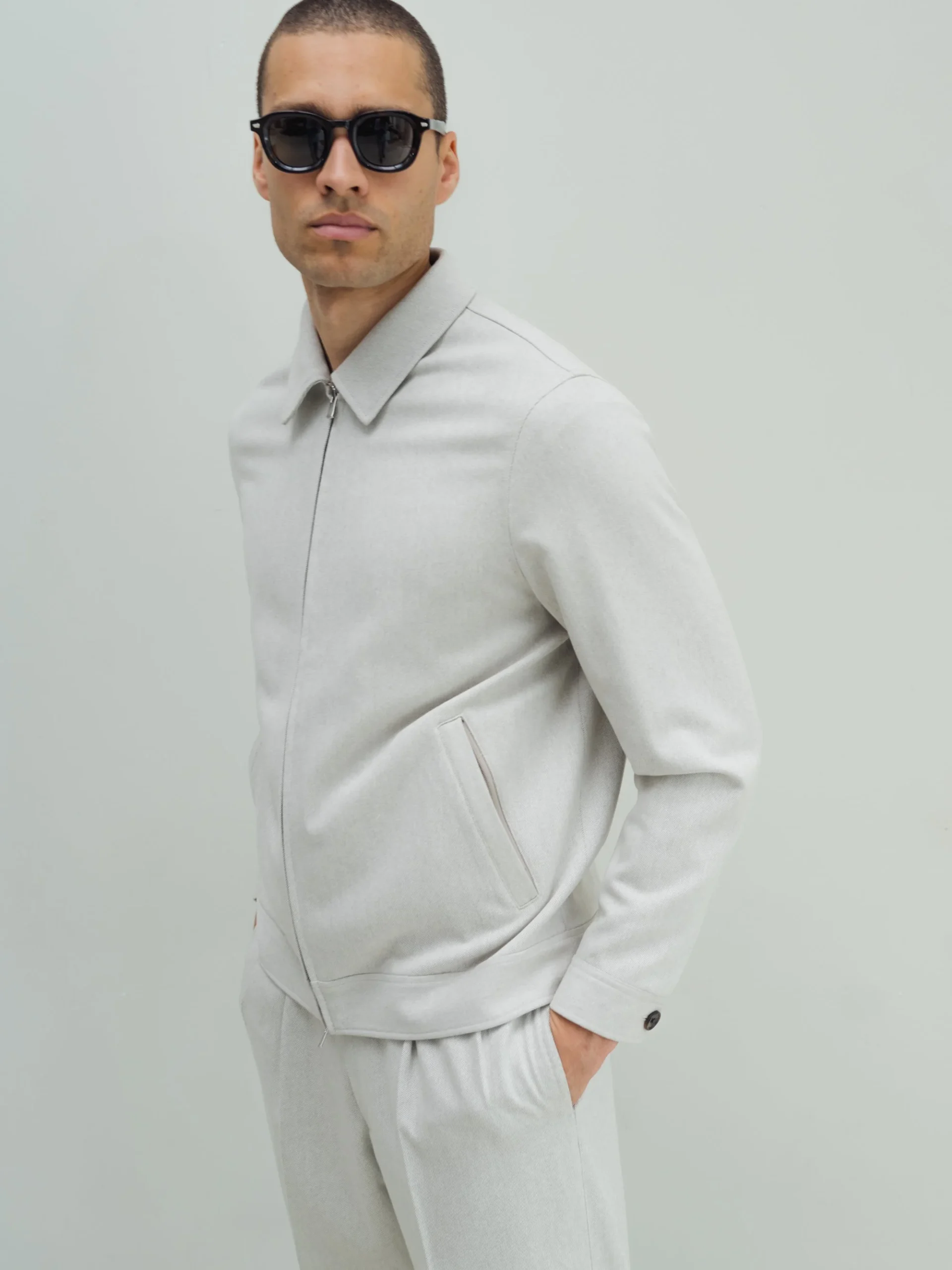 Light Grey Premium Flight Jacket