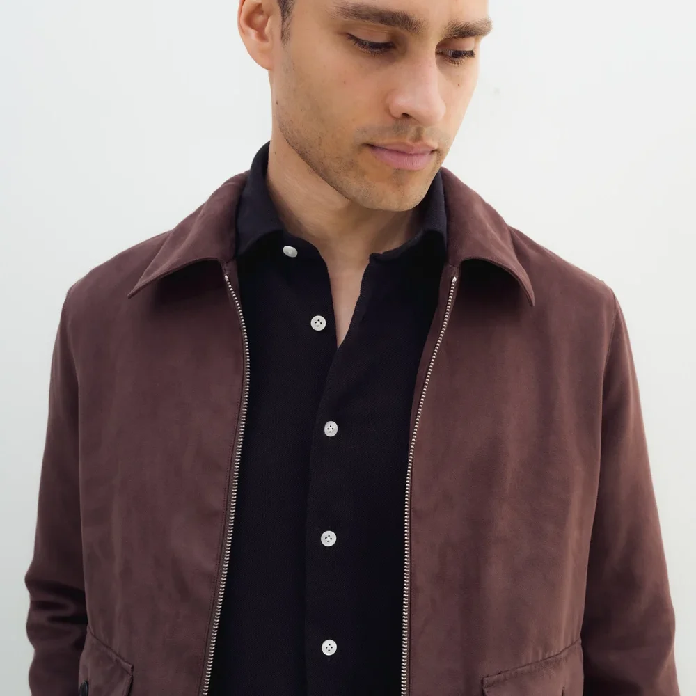 Brown Suede Flight Jacket