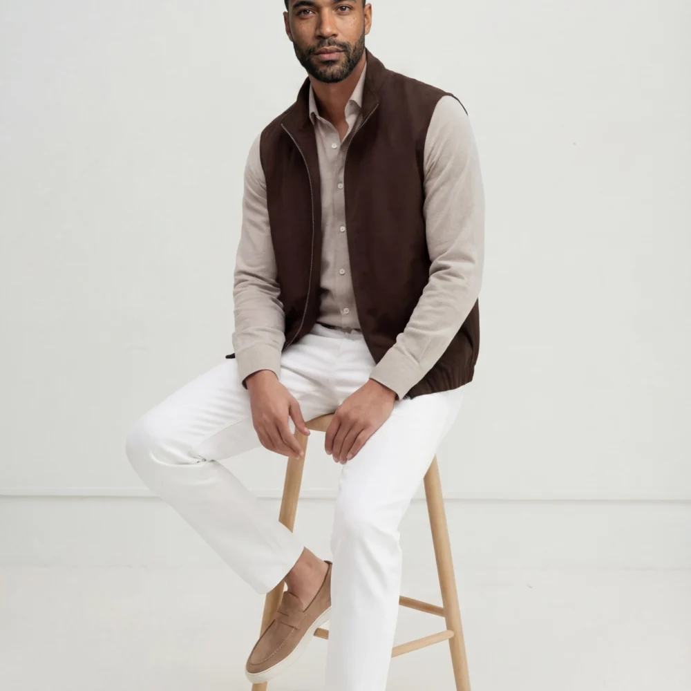 Brown Reversible Gilet