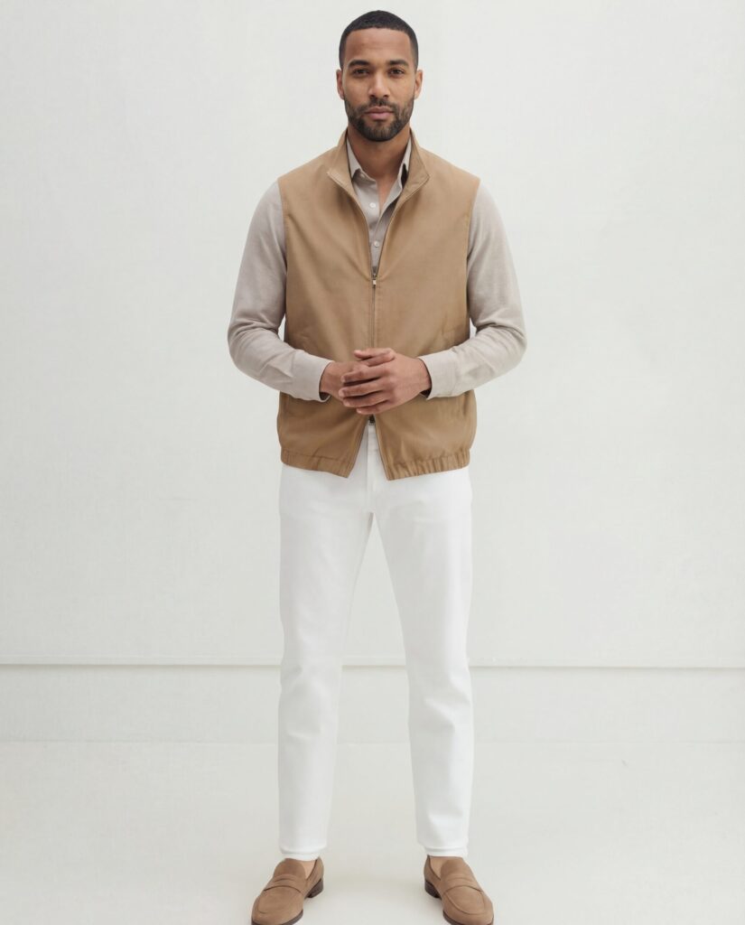 Vendbar gilet - Beige 3