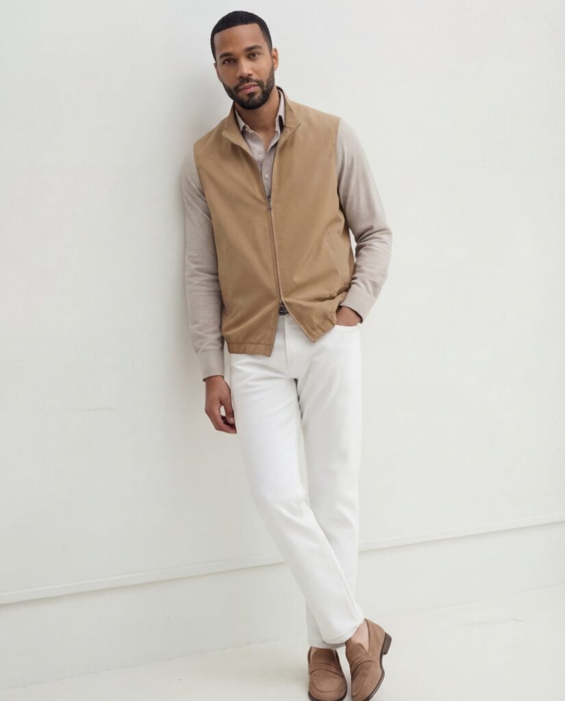 Vendbar gilet | Beige