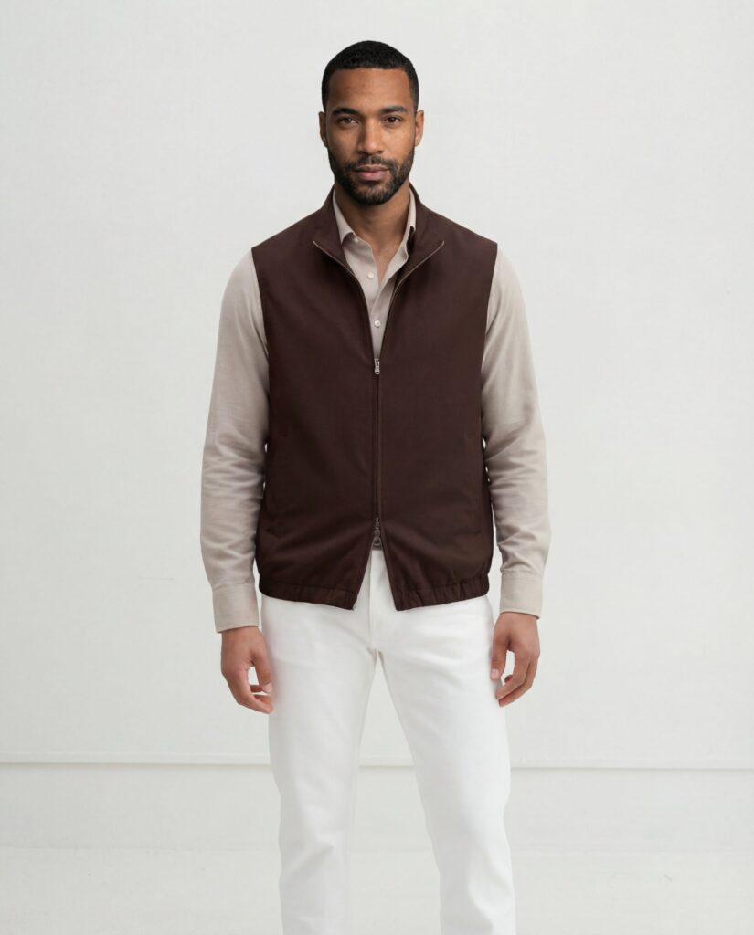 Vendbar gilet - Brun
