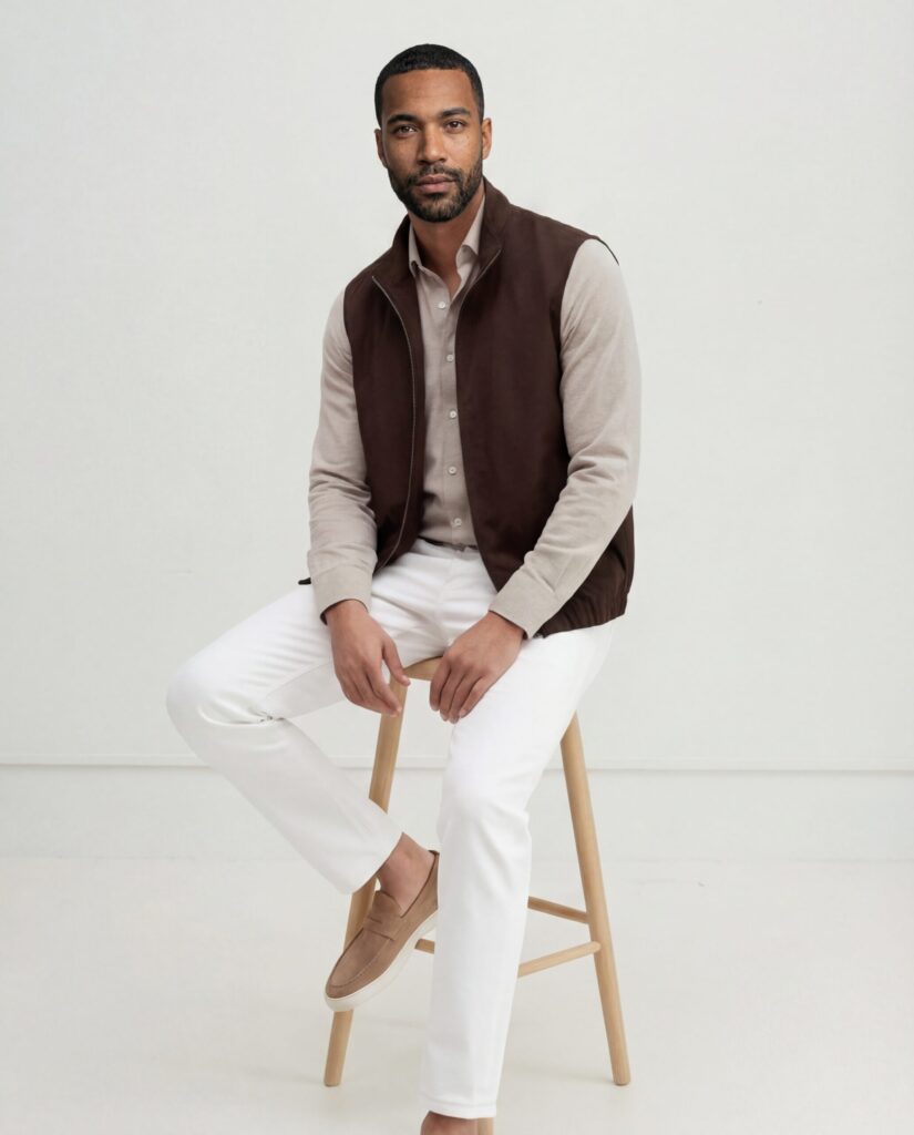 Vendbar gilet | Brun