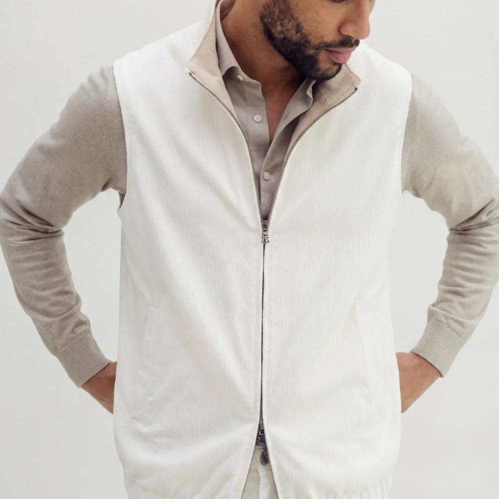 White Reversible Gilet