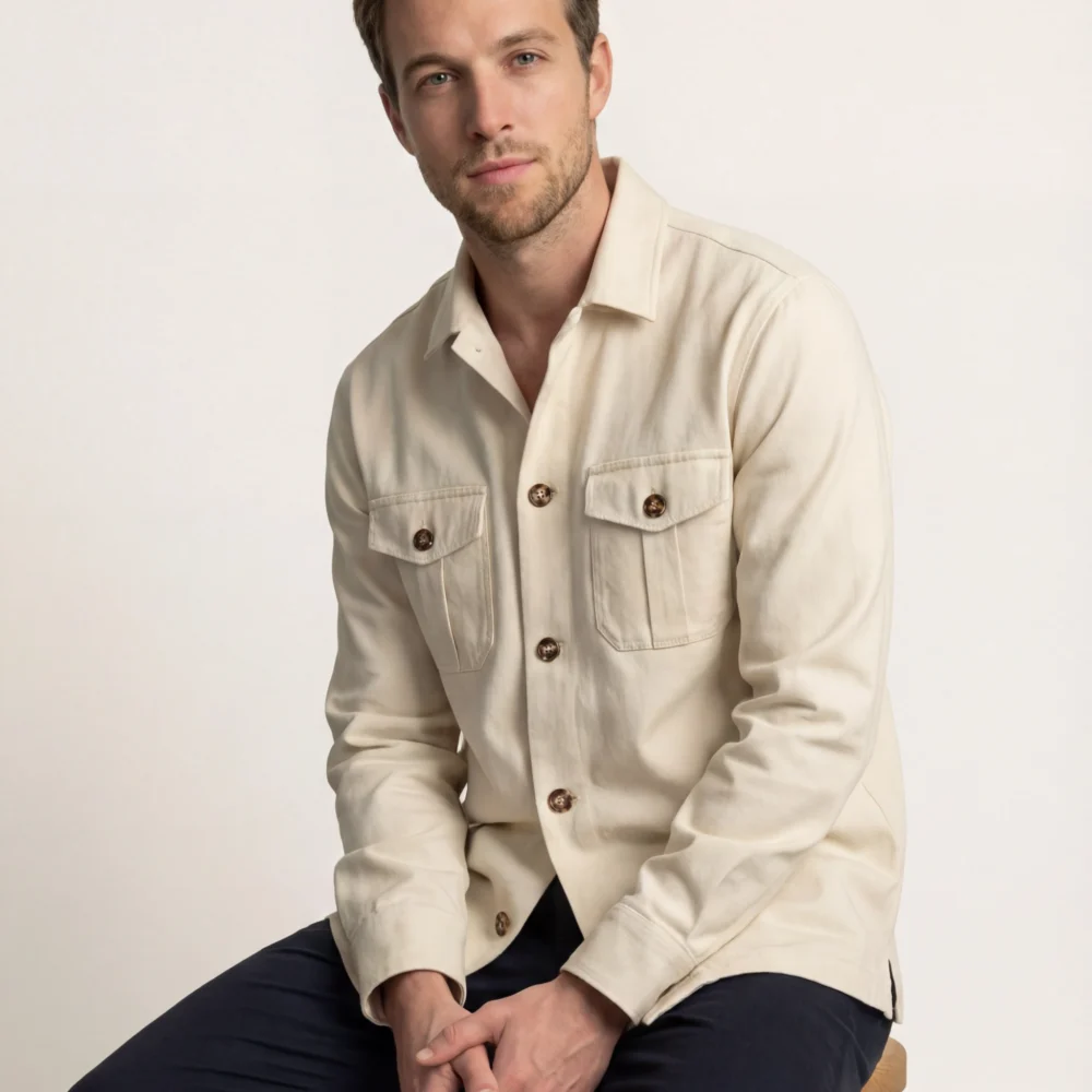 Beige Shirt Jacket