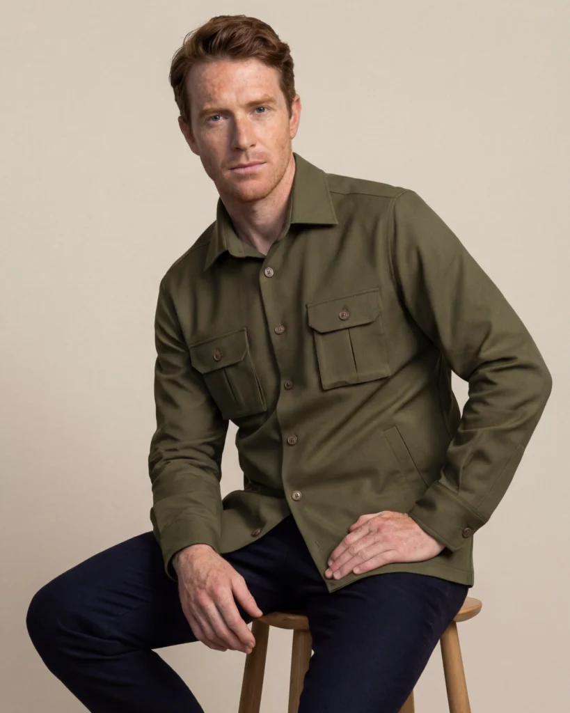 Skjortejakke - oliven (3)