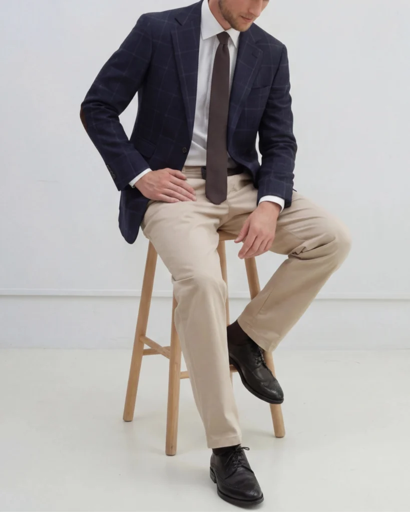 Navy Windowpane Sports Jacket