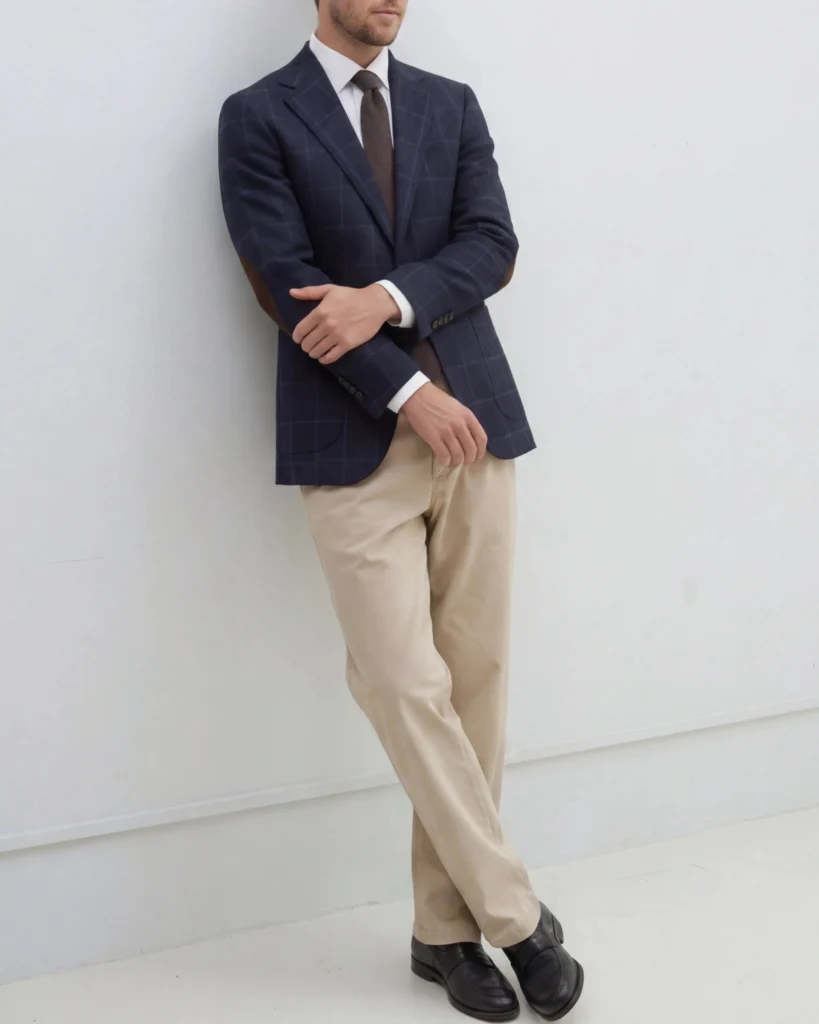 Navy Windowpane Sports Jacket