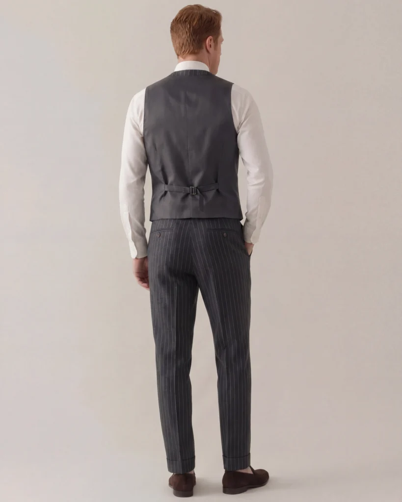 Bukser - koksgrå nålestribet (3)