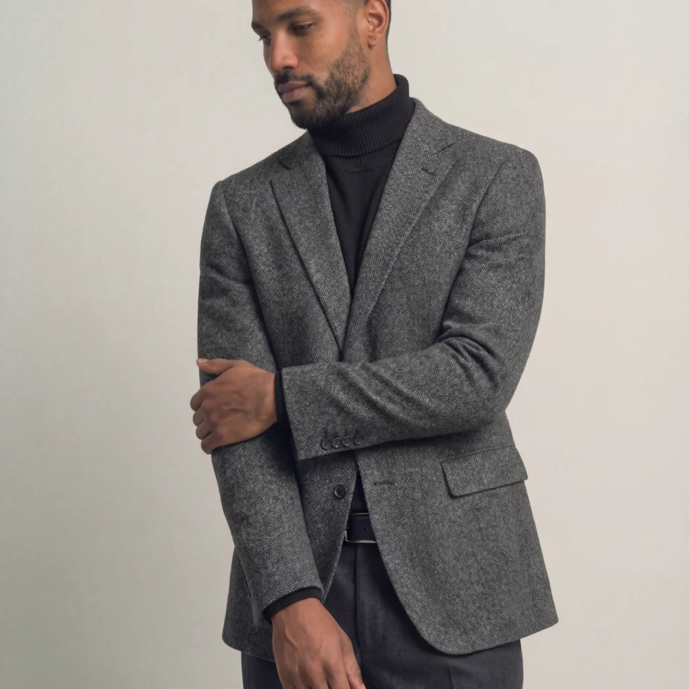 Sort merinould turtleneck