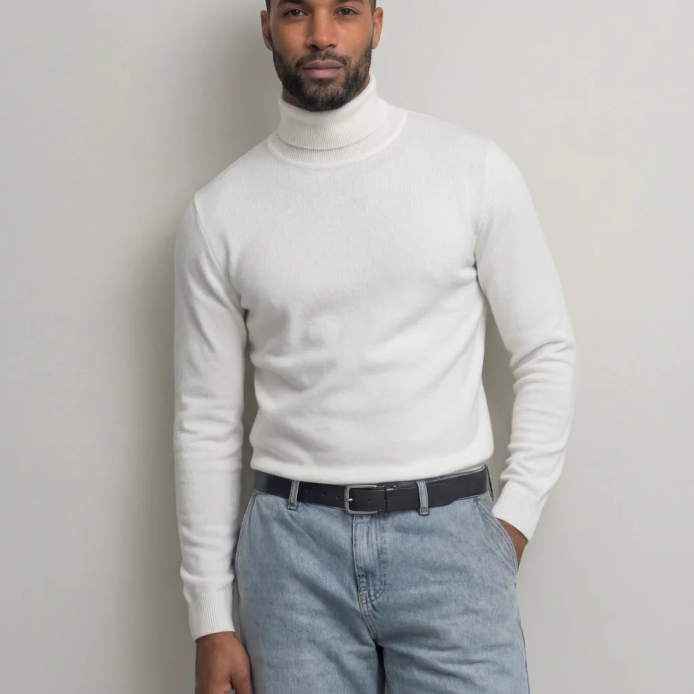 Off-White Merino Turtleneck