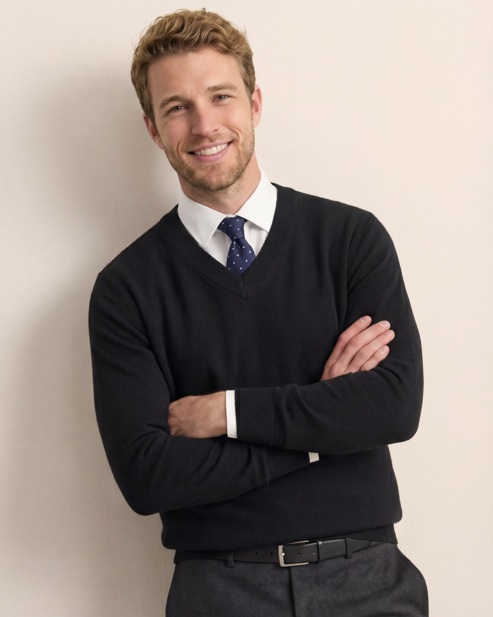 Black V-Neck | Merino Wool1