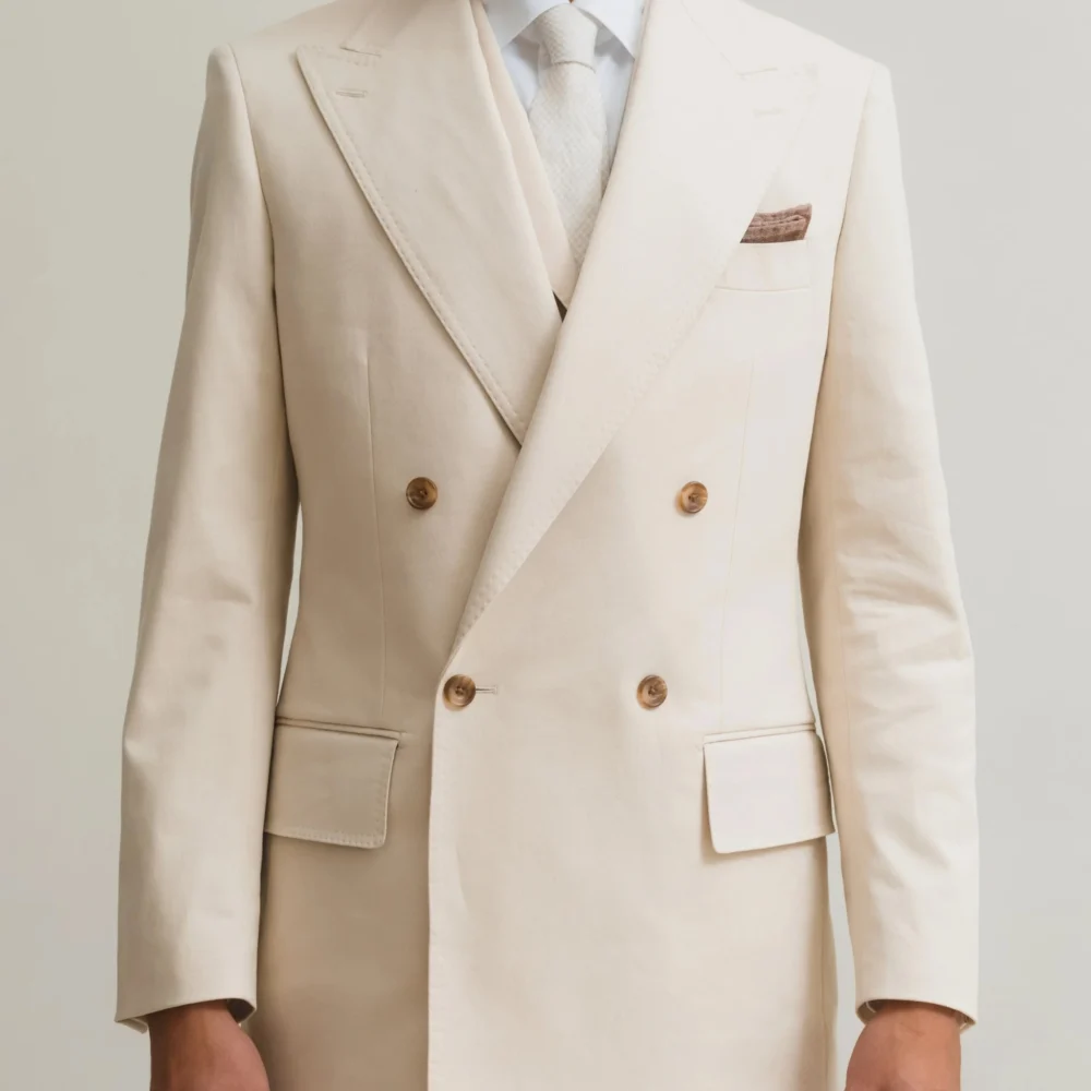 Off-White Breasted Cotton Jacket