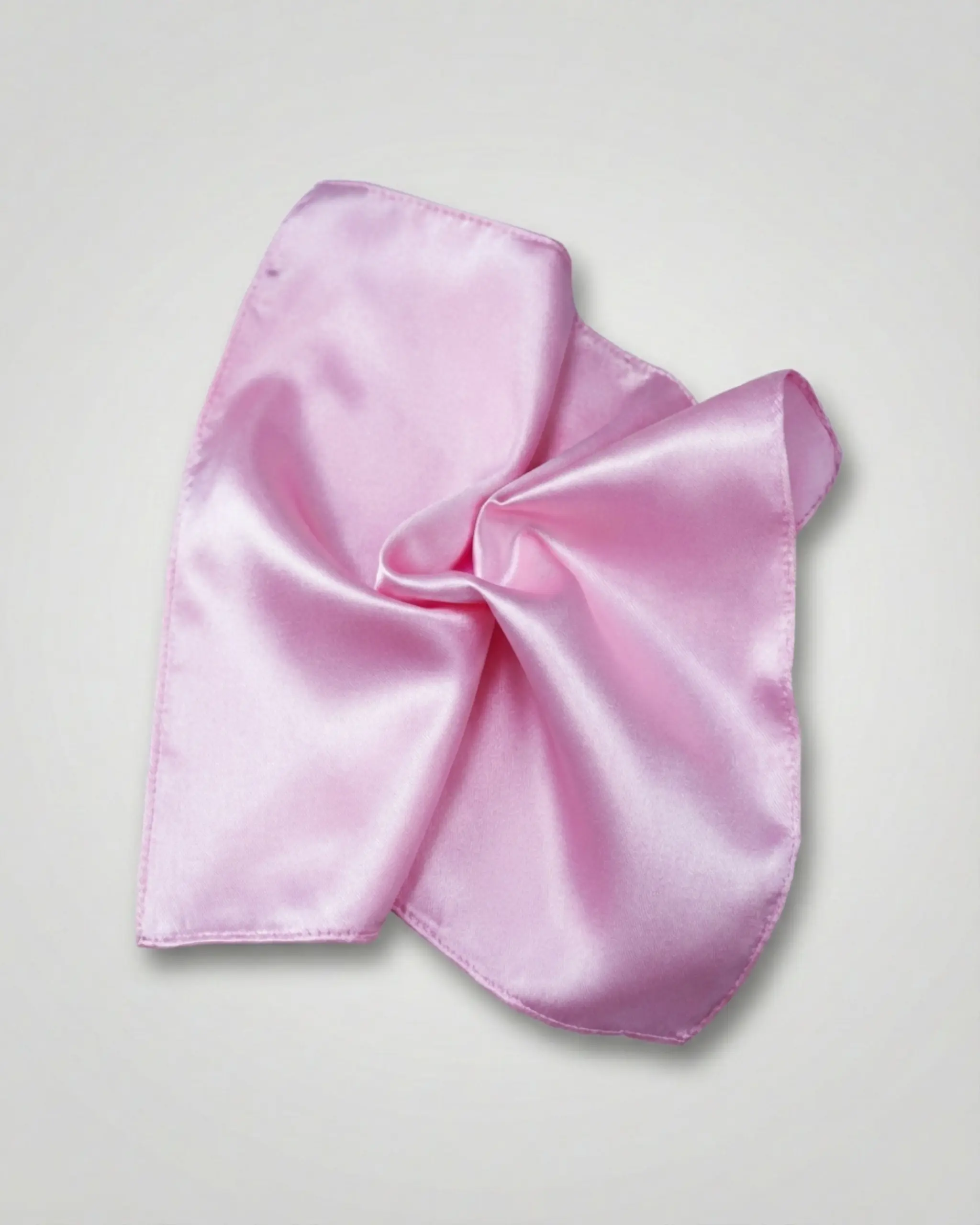 Lommeklud i pink twill-silke Pink Twill Silk Pocket Square