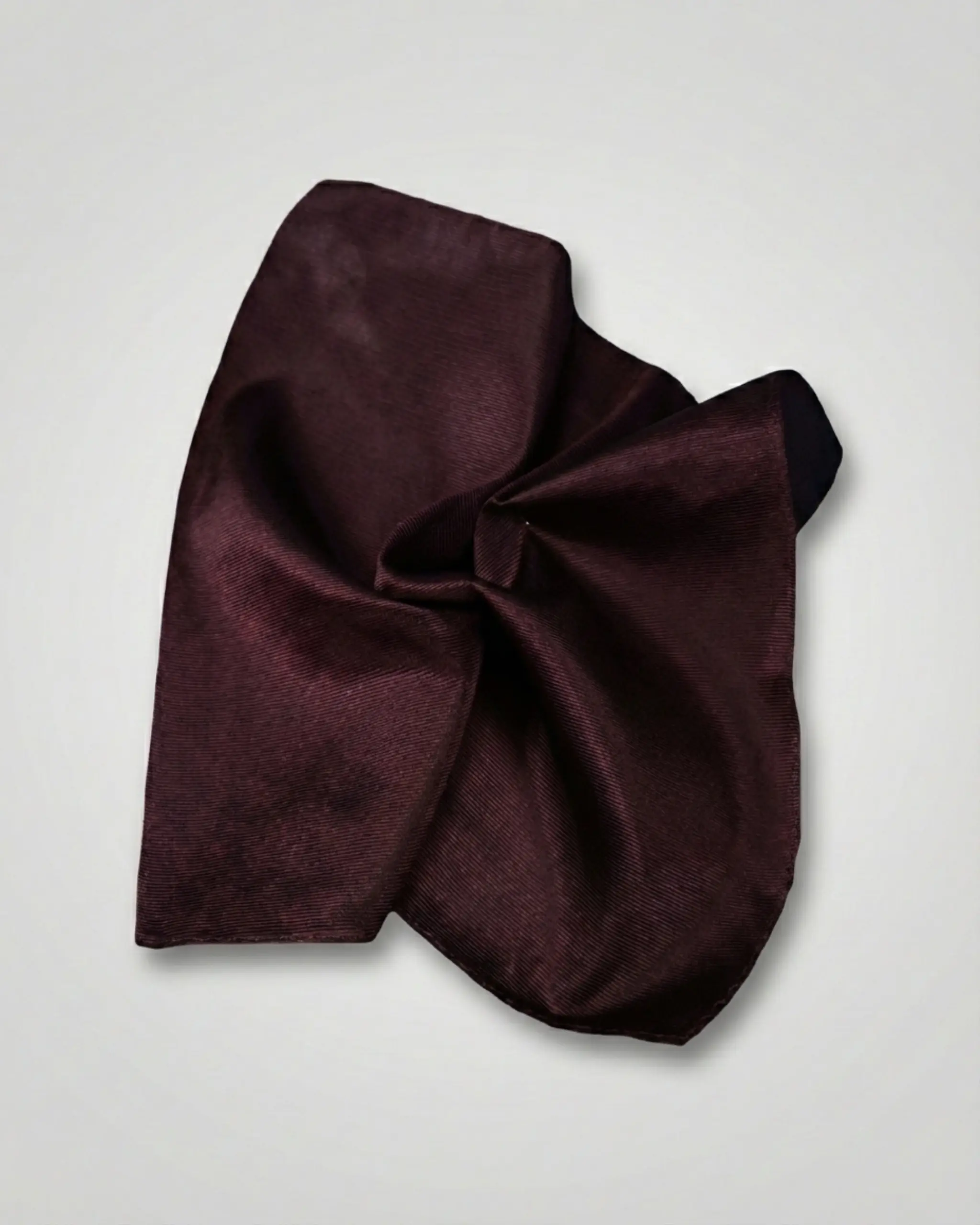 Dybbrunt lommetørklæde i silke Deep Brown Silk Pocket Square