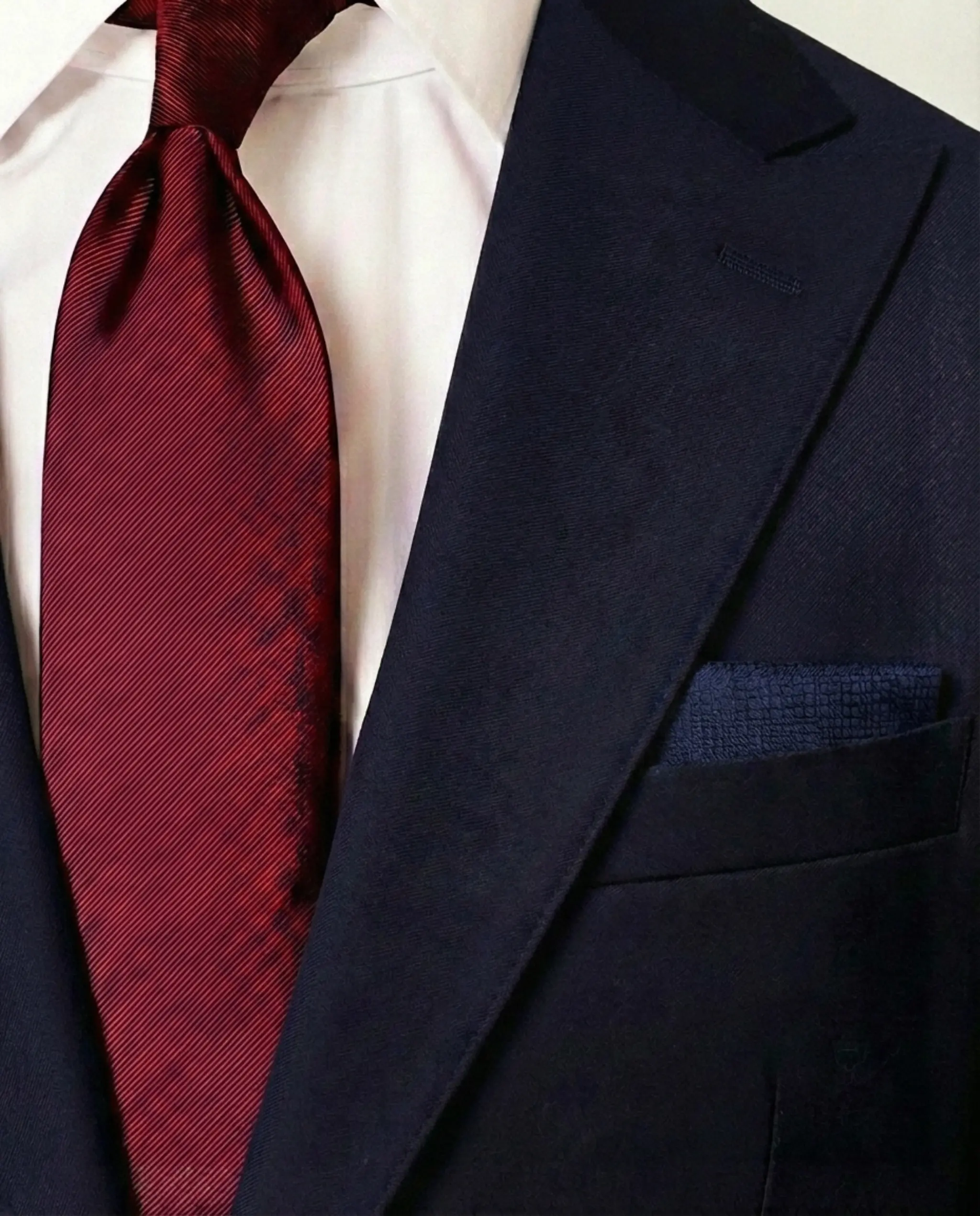 Blue Patterned Silk Pocket Square
